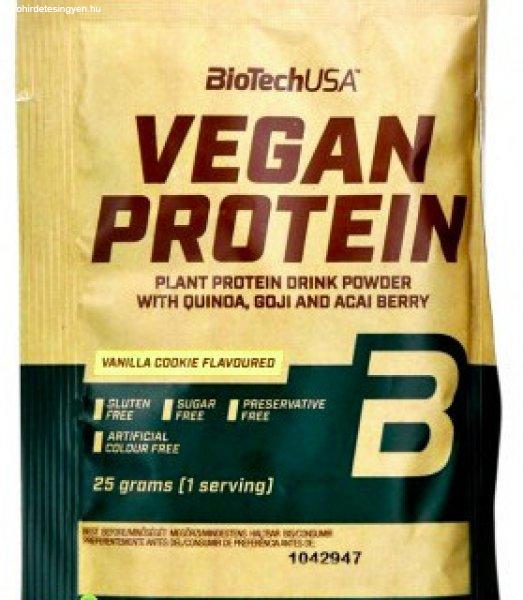 Biotech vegan protein vaníliás sütemény ízű fehérje italpor 25 g