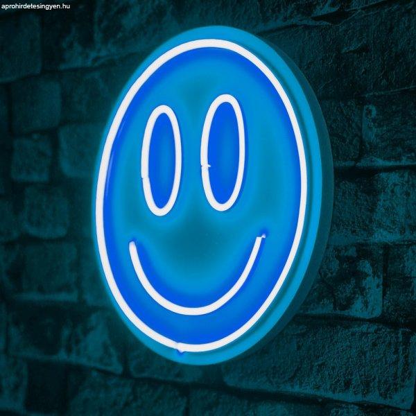 Smiley - Blue Dekoratív műanyag LED világítás 27x27 Kék