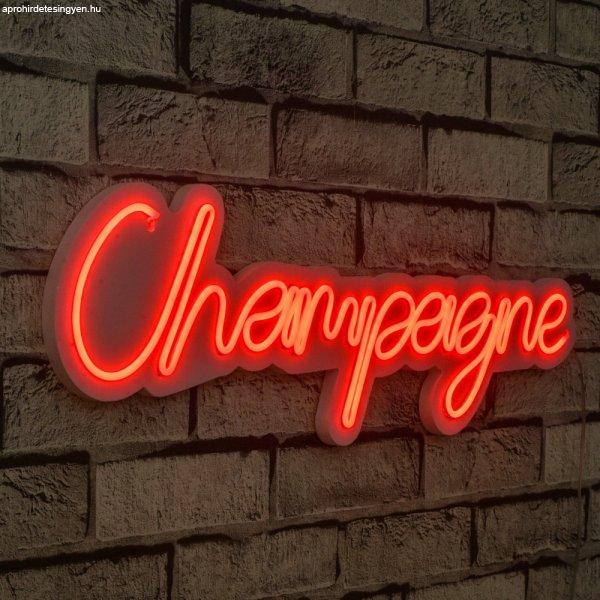 Champagne - Red Dekoratív műanyag LED világítás 60x2x18 Piros