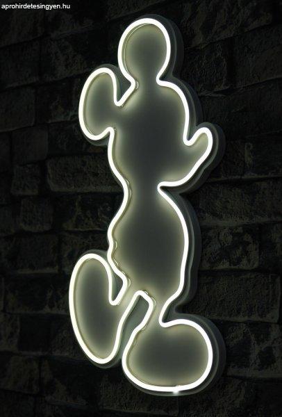 Mickey Mouse - White Dekoratív műanyag LED világítás 27x3x49 Fehér