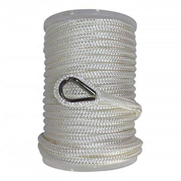 Horgony kötél PE acél kötélszívvel 10 mm/30 m fehér CPL