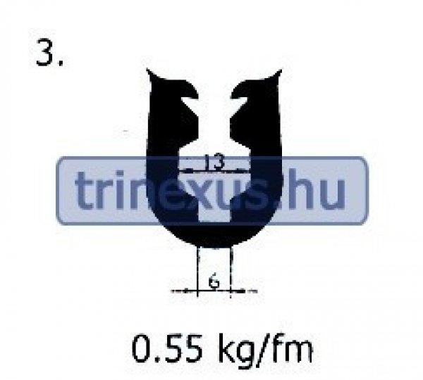 Gumiprofil EPDM 3. modell SOL