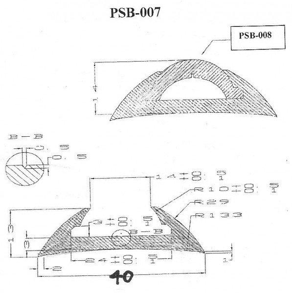 Gumiprofil TPE PSB007 fehér SOL