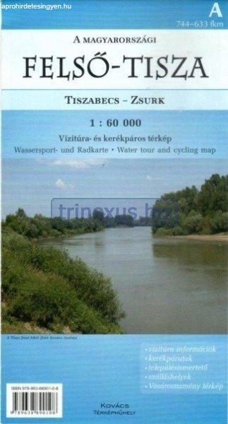 Könyv, Térkép Felső-Tisza Tiszabecs-Zsurk