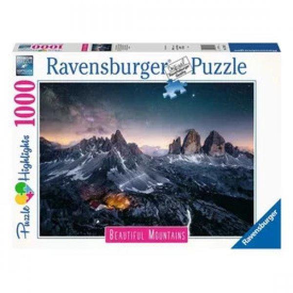 Puzzle 1000 db - Drei Zinnen, Dolomitok