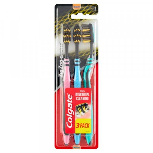 Colgate fogkefe ZigZag Charcoal trio 3db