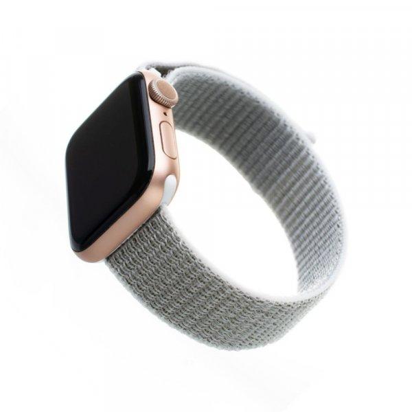 FIXED Nylon Strap for Apple Watch 42/44/45mm, Fehér-szürke, Okosóra
kiegészítő