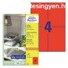 3456 Avery univerzlis cmke - piros 105x148 mm