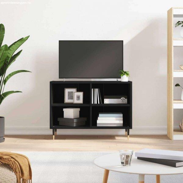 vidaXL fekete szerelt fa TV-szekrény 69,5x30x50 cm