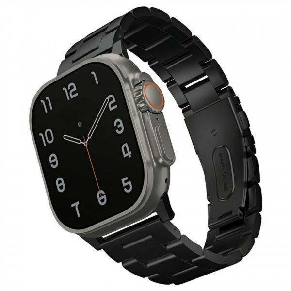 Uniq Osta szíjas tok Apple Watch 42/44/45/ 49 mm-es sorozathoz
1/2/3/4/5/6/7/8/SE/SE2/Ultra rozsdamentes acél - fekete