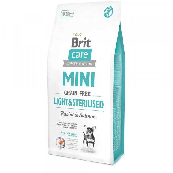 Brit Care Mini Light & Sterilised Nyúl és Lazac - 7 kg