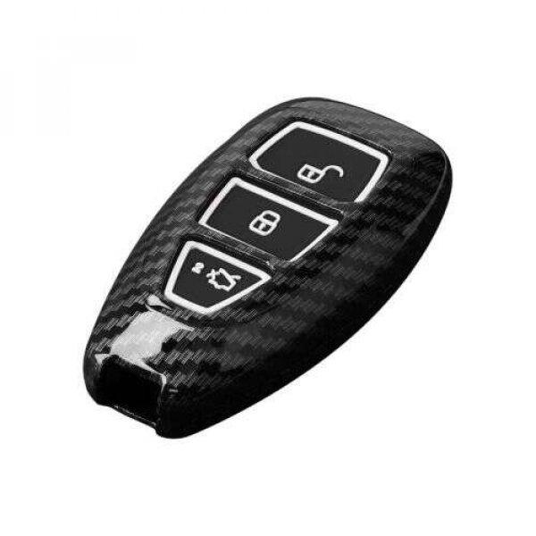 Autókulcs borítás Fordhoz - 3 gomb - Keyless Go, kwmobile, műanyag, fekete /
szürke, 56731.01