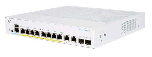 Cisco CBS250-8PP-E-2G-EU hálózati kapcsoló Vezérelt L2/L3 Gigabit Ethernet
(10/100/1000) Ezüst