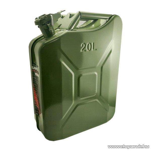 Carguard 10889C Fém üzemanyag kanna, zöld, 20 literes