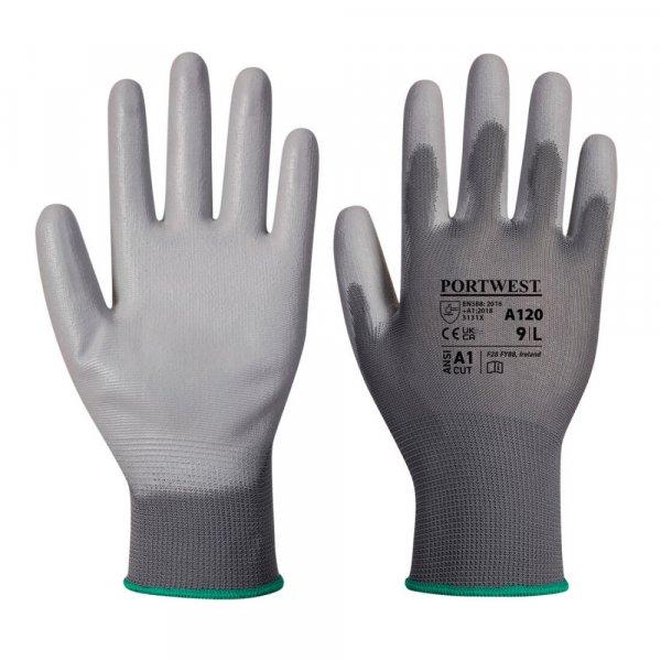 Portwest A120 nylon szerelőkesztyű PU tenyérm. szürke XS-2XL