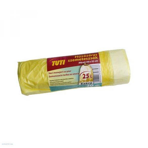 Szemeteszsák záró szalaggal extra 25L-es 50 x 55 cm 20db