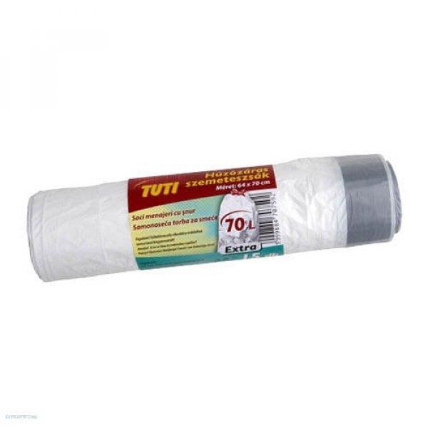 Szemeteszsák záró szalaggal extra 70L-es 64 x 70 cm 15 db