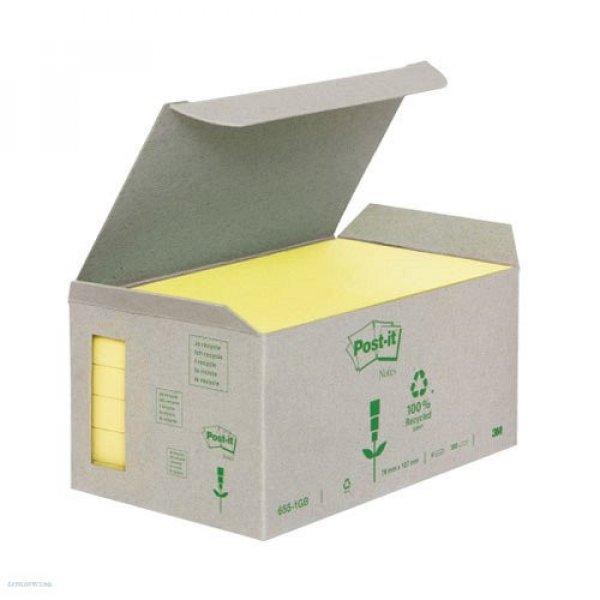 Post-it öntapadós jegyzettömb, 655-1B 76x127 mm 6 x 100 lap/csm GreenLine
sárga