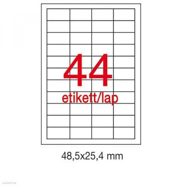 Etikett A10558 25,4 x 48,5 mm 500 ív Apli