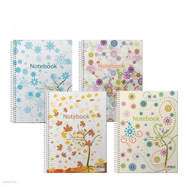 Spirálfüzet Ancor Notebook, A/5, kockás, 120 lap, PP borítóval,
színregiszteres, 90g, 68849