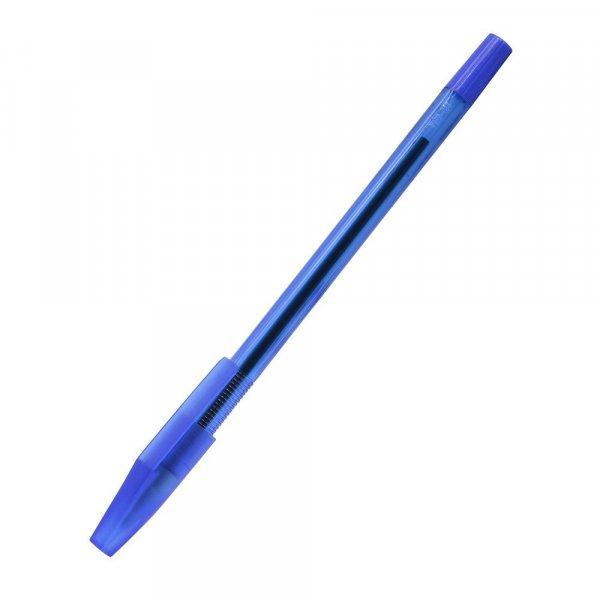 Golyóstoll eldobható kupakos kerek test bordázott fogórész Bluering® ,
írásszín kék 10 db/csomag