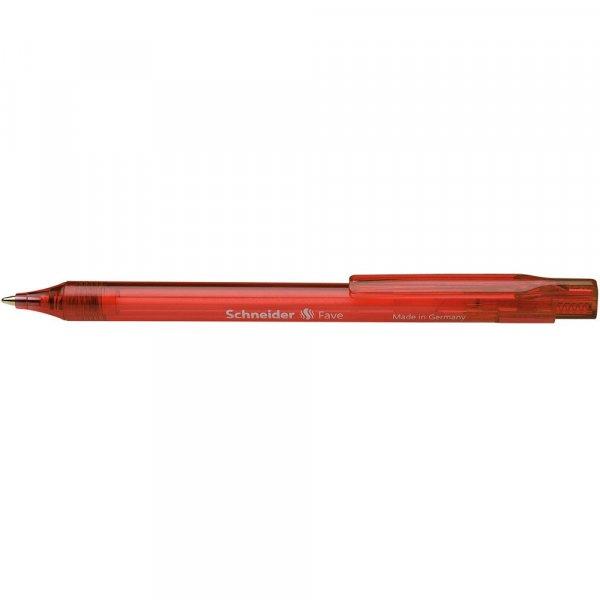 Golyóstoll nyomógombos 0,5mm, Schneider Fave, írásszín piros 2 db/csomag