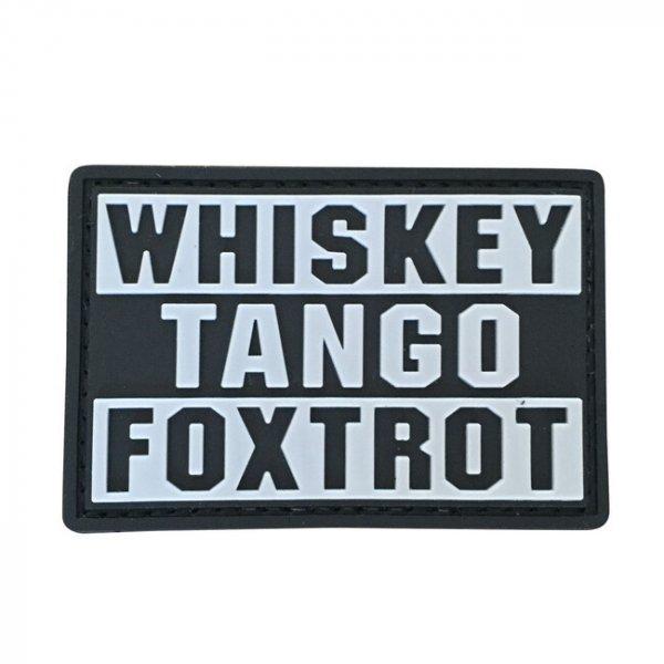 WARAGOD Whisky Tango PVC rátét, fekete-szürke