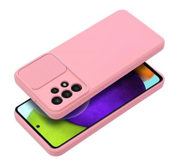 Slide kameravédős szilikon tok Samsung A25 5G, rózsaszín