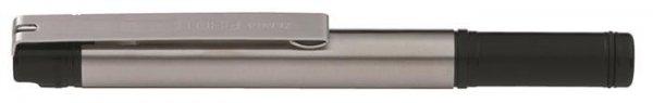 Golyóstoll, 0,24 mm, kupakos, rozsdamentes acél-fekete tolltest, ZEBRA
"F-301 Compact", kék