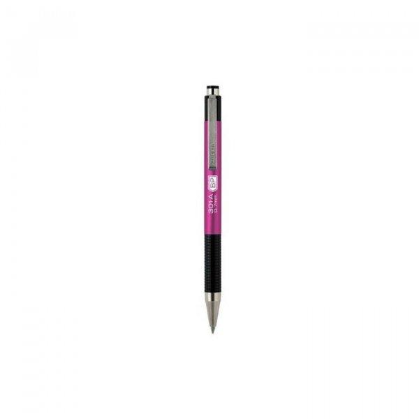 Golyóstoll, 0,24 mm, nyomógombos, rózsaszín tolltest, ZEBRA "F-301
A", kék
