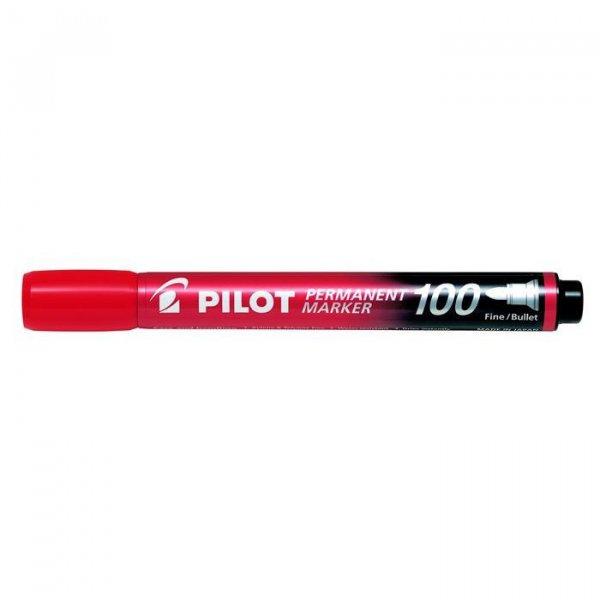 Alkoholos marker, 1-4,5 mm, kúpos, PILOT "Permanent Marker 100",
piros