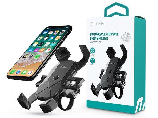 Devia univerzális kerékpárra / motorkerékpárra szerelhető telefontartó
4,7-7.0" méretű készülékekhez - Devia Voyager Series Motorcycle
Bicycle Phone Holder - fekete