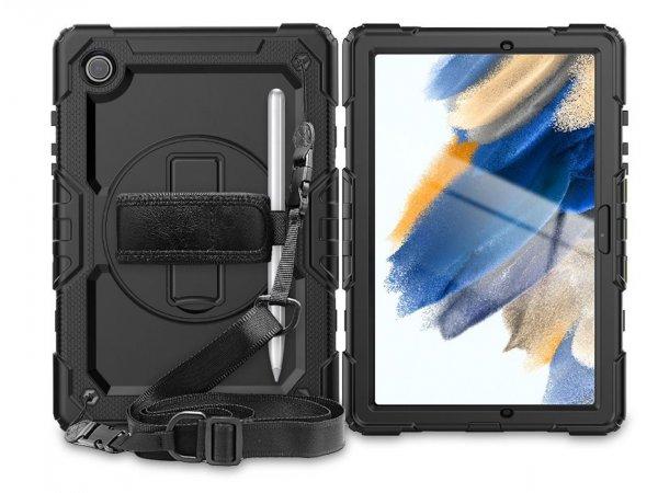 Samsung X200/X205 Galaxy Tab A8 10.5 ütésálló tablet tok 360 fokos
védelemmel, 4H kijelzővédő üveggel - Tech-Protect Solid - fekete (ECO
csomagolás)