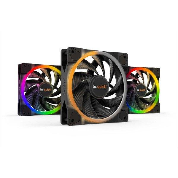 Be Quiet! Cooler 12cm - LIGHT WINGS 120mm PWM high-speed Triple-Pack (RGB,
2500rpm, 31dB, fekete)
