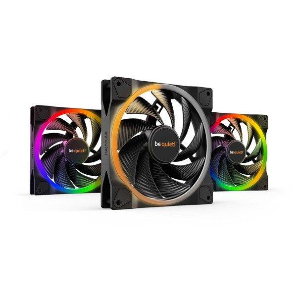 Be Quiet! Cooler 14cm - LIGHT WINGS 140mm PWM high-speed Triple-Pack (RGB,
2200rpm, 31dB, fekete)