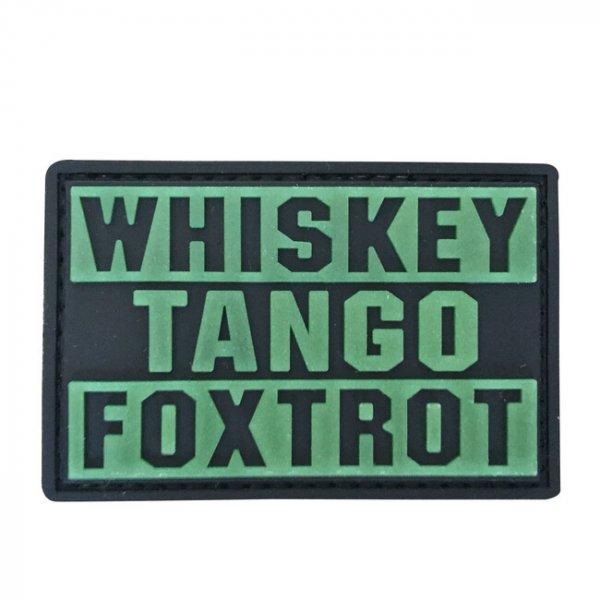 WARAGOD Whisky Tango PVC rátét, glow