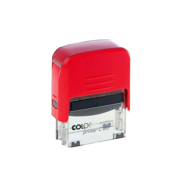 Bélyegző C20 Printer Colop átlátszó piros ház/fekete párna