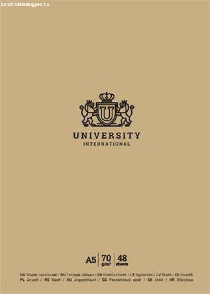 Füzet, tűzött, A5, kockás, 48 lap, SHKOLYARYK "University
International", vegyes