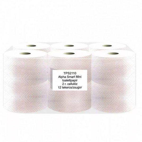 Toalettpapír 2 rétegű közületi átmérő: 14 cm 100 % cellulóz hófehér
laponkénti adagolású 12 tekercs/karton
