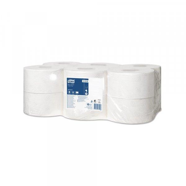 Toalettpapír 2 rétegű közületi átmérő: 19 cm fehér 12 tekercs/csomag
Mini Jumbo Tork_120280