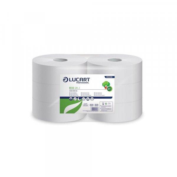Toalettpapír 2 rétegű közületi átmérő: 28 cm fehérített 6
tekercs/karton 28 J EcoLucart_812208