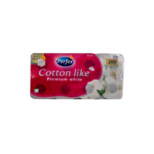 Toalettpapír 3 rétegű kistekercses 16 tekercs/csomag Premium Cotton Like Boni
Perfex