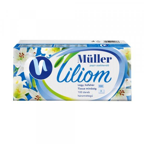 Papírzsebkendő 3 rétegű 100 db/csomag Liliom illatmentes 2 db/csomag