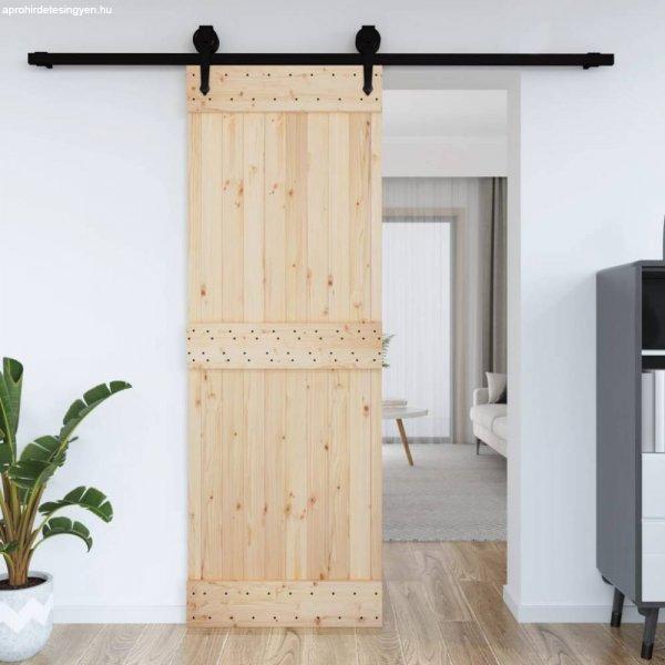 Tömör fenyőfa istálló stílusú ajtó 80x210 cm