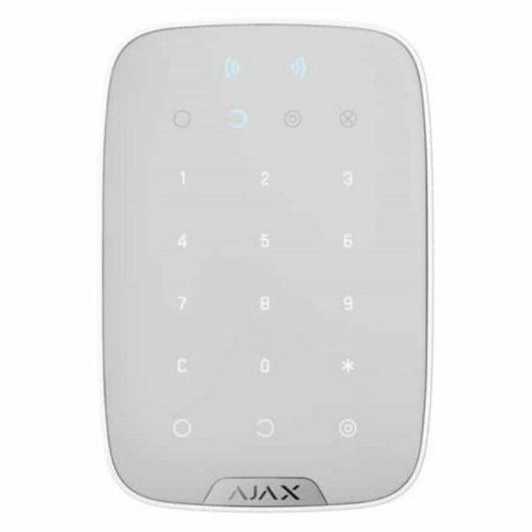AJAX Keypad Plus - Vezeték nélküli érintés vezérelt kezelő panel, RFID
olvasóval - Fehér