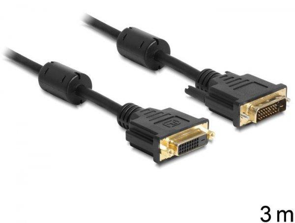 DeLock DVI-D (Dual Link) (24+1) male > DVI-D (Dual Link) (24+1) female 3m
Extension cable Black