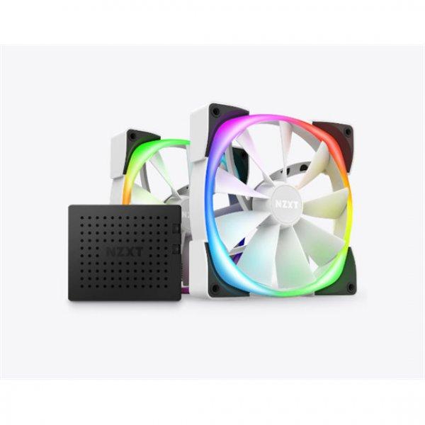 FAN NZXT Aer RGB 2 - 140mm - fehér - Twin Starter Pack - HF-2814C-DW