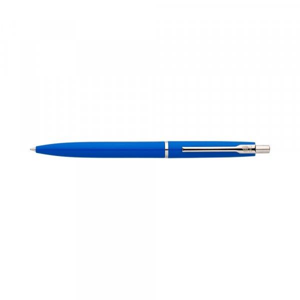 Golyóstoll nyomógombos 0,8mm, műanyag kék test Blanka K, írásszín kék