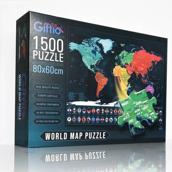 Világtérkép puzzle - 1500 db