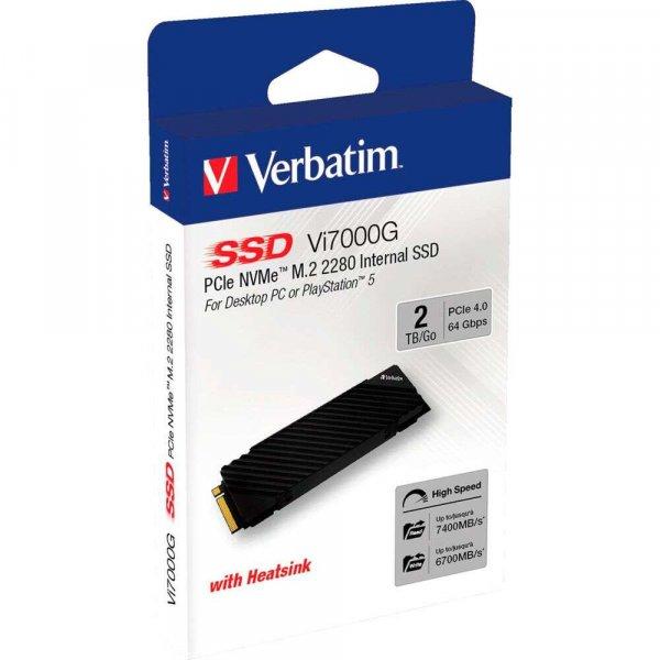 Verbatim Vi7000 PCIe NVMe M.2 SSD 2TB PCI Express 4.0 Belső SSD